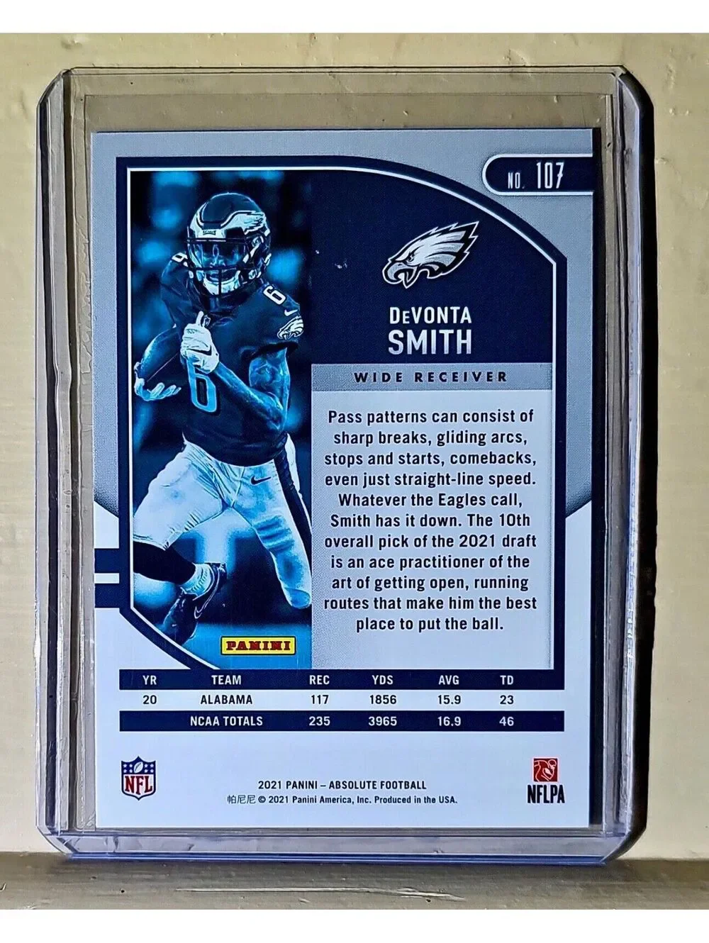 Devonta Smith 2021 Panini NFL Absolute Rookie Football #107 Card